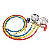 manguera para aire acondicionado portatil Codificación por colores en medidores, válvulas y mangueras para un funcionamiento conveniente.