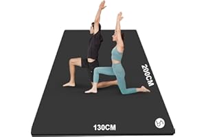 ‎RYTMAT RYTMAT Yogamatte XXL 200x130cm Fitnessmatte 20mm/15mm/10mm Dick NBR Gymnastikmatte Extra Groß Breit Sportmatte Trainingsmatte für Heim-Fitness Yoga, Eltern-Kind-Aktivitäten, Senioren-Fitness