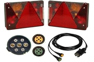 FKAnhängerteile Aspöck multipoint 4 - kit d'éclairage - 7 broches - Principal longueur de câble de 4 mètres