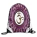 Produktbild DHNKW AOOPK Unisex Gym Bag Vivid Digital Mandala Circle with Chakra Lettering Secret Hidden Powers Zen Drawstring Gym Sack Sport Bag for Men and Women