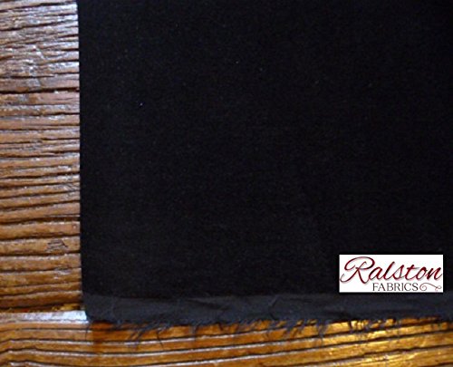 Samtstoff, Baumwolle, Meterware, Schwarz