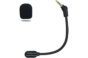 SPTSSWET Détachable Microphone de Rechange pour Kingston pour HyperX Cloud Flight S pour PS4, Xbox One, PC,Microphone avec témoin Lumineux de Coupure du Son Jack 3,5 mm, 16 cm