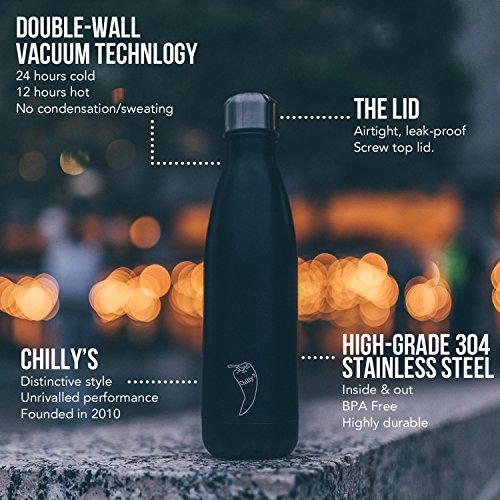 Chilly’s Bottles doppelwandige, vakuumisolierte Flasche Rosa rose 500 ml - 3