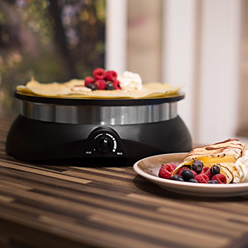 Crepesmaker Profi, 1250 Watt, antihaft, mit 3 teiligem Holzbesteck, CREPES, Crepe - 2