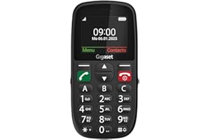 Gigaset GL395 Mobiltelefon – einfache Bedienung für Senioren, große Tasten & SOS-Notruftaste – Staub- & spritzwassergeschützt IP44 Schutzklasse – ohne Vertrag – 2,2 Zoll TFT-Farbdisplay, Schwarz