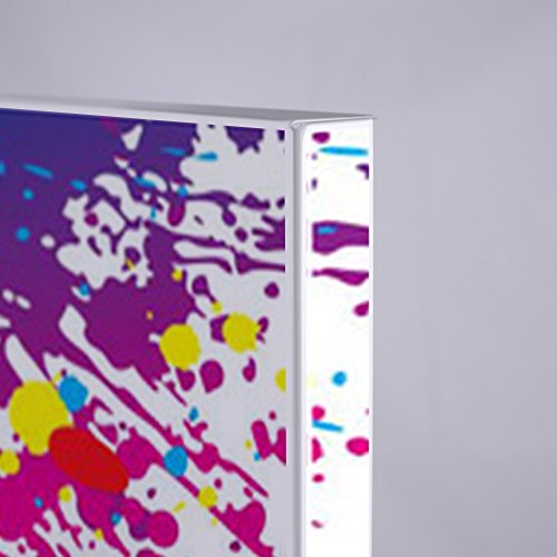 banjado – Pinnwand Magnettafel weiß 78cm x 37cm quer mit Motiv Farbspritzer - 5