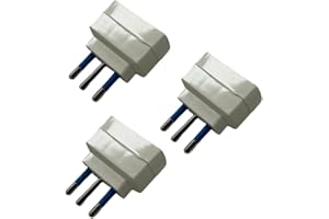 ONIROVIEW Adattatore Spina Piccola 10A Presa Bipasso Bivalente 10/16A Riduttore SET 3 Pezzi Colore Bianco