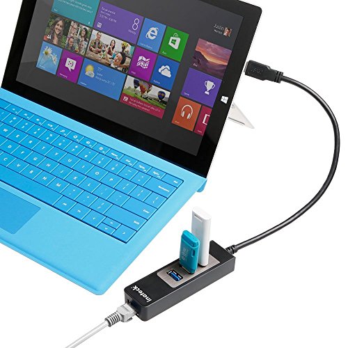[3-port USB 3.0 + 1-port Gigabit Ethernet LAN] Inateck 3 port USB3.0 HUB mit 1 RJ45 Port 10/100/1000 Gigabit Ethernet LAN Network Adapter für Notebooks, Ultrabooks, Macbook und Tablets mit USB-Anschlüssen - 5