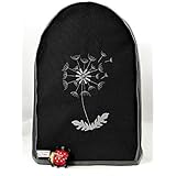 Abdeckhaube, KitchenAid, Mod. Pusteblume, dunkelgrau, silbergrau, Bestickt, Schutzhaube, Kuechenmaschine, Husse, Cover, Classic, Muttertag,Arisan, by ingas handmade from germany