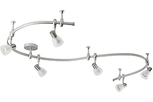 ‎PRIOS PRIOS Stromschienenleuchte 'Istori' (Modern) in Alu aus Metall u.a. für Wohnzimmer & Esszimmer (6 flammig, GU10,) - 1-Phasen Stromschiene, Stromschienenstrahler, Wohnzimmerlampe