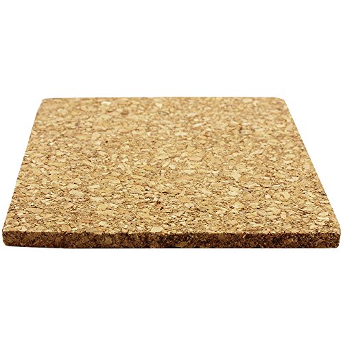 COM-FOUR 24 Stück Getränke- und Topfuntersetzer Set aus Kork, je 12 eckig und rund - 3