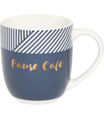 Gobelet Porcelaine Geneviève Lethu 12,5 Cl - Collection Balade Dans La Jungle, Bleu, Ø6,5 Cm X H6 Cm - 7