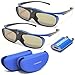 2 Stück 3D Brillen VIDIMENSIO® DLP Pro [7G] 2017 - 'BLUE HEAVEN' mit Ladegerät und Brillenetuis - deutsches Originalprodukt - für alle DLP 3D Beamer aller Marken geeignet - 7. Generation - wartungsfreier Li-Akku & Pi-Zelle - mit höchster Akkukapazität & SteadySync Technologie - optimierte Schärfe, Helligkeit & Kontrast - ULTRA LEICHT 32g – HD optimiert - 96Hz-200Hz - auto invert Funktion BRILLENETUI + SOFORT-AUSTAUSCH GARANTIE + TECHNISCHER SUPPORT Inklusive !