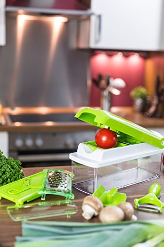 Genius 33975 Nicer Dicer Plus, Multischneider, 14 teiliges Set, grün - 6