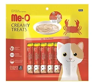 DynamicSales (India) Me-O Creamy Treats for Cat and Kitten Crab Flavour, 300g