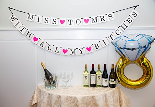 2-in-1 Ms to Mrs Party Banner Jungesellinnenabschied by Sterling James Co. - 2