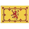 ANJOR Scotland Lion Rampant Flag 3x5Fts - Scottish Royal Flags With Brass Grommets 3 X 5 Ft