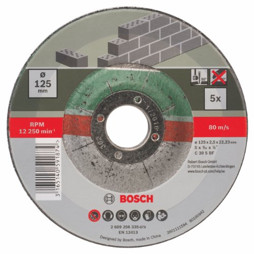 Bosch DIY Trennscheibe Stein für Winkelschleifer, Ø 125 mm, gekröpft, C 30 S BF, 5 Stück - 2