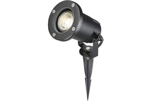 Knightsbridge Garden GU10 Spike Light, Aluminium, Black