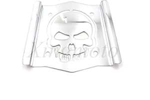 XINGMOTO NBX- Plaque de dossier Sissy Bar chromée universelle Motif tête de mort