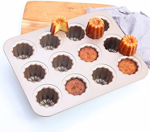 Nonstick cake mold pan Lu Li 12 cups baking mold,champagne gold