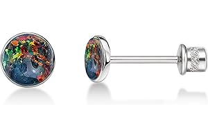 Limerencia Orecchini ipoallergenici G23 in titanio di grado impianto, con chiusura a vite, 20 G, Helix F136, per orecchie sensibili e cartilagine delle ragazze