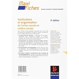 Maxi Fiches - Institutions et organisation de l'action sociale et médico-sociale Livre en Ligne - Telecharger Ebook