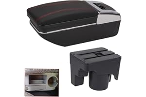 SZSS-CAR Braccioli in pelle per console centrale dell'auto, braccioli Compatibile con VW per Golf Hatchback per Golf 5 6 Mk6 MK5(Non adatto per Golf Plus/sportsvan)