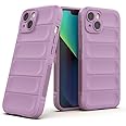 amazon basics Mobile Cover for Apple iPhone 13/14 | Full Camera Protection | Liquid Silicon Case | Flexible Bumper Case for Apple iPhone 13/14 (Purple)