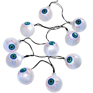 WeRChristmas – Faros de Calavera con Sombras de Tela de Malla para decoración de Halloween
