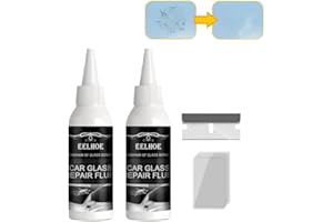HADAVAKA Kit De Réparation De Pare-Brise Fissuré, DIY Nano Fluide De Réparation pour Vitres D'automobiles, Kit De Réparation De Pare-Brise Fissuré, DIY Automotive Glass Nano Repair Fluid (2 PCS)