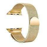 Vamoro Milanese Edelstahl-Uhrenarmband für Apple Watch Serie 4 40MM(Gold)