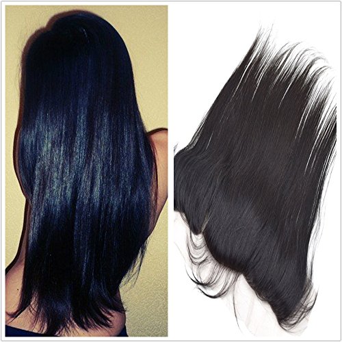 Full Shine Free Part 13"x4" Lace Frontal Closure 14inch Straight Brazilian hair Full Swiss Lace