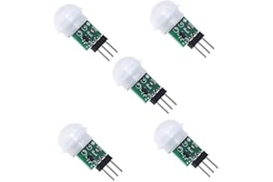 ZkeeShop 5Pcs AM312 Sensore IR Mini Piroelettrico PIR Modulo Sensore Umano PIR Sensore PIR Sensore IR Infrarossi Corpo Movimento Manuale Rilevatore IR