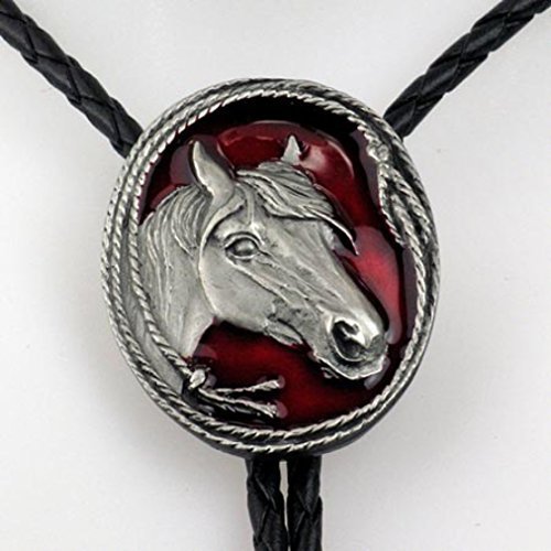 Preisvergleich Produktbild Bolotie mit Pferdekopf und Lasso, Bolo Tie, Western Krawatte