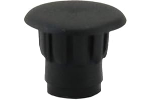 IROX - 10 tapones para los agujeros de 5 mm de diámetro, color negro, de plástico