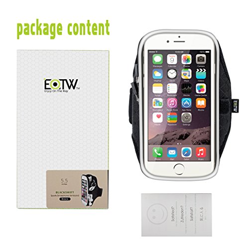 EOTW Brazalete deportivo para iPhone 6 plus 6s plus  Samsung S7 egde S7 S6 Huawei P9  con un bolsillo para llevar llaves  tarjetas  dinero  EL dise  o ergon  mico patentado para el brazo 8 6  a 13   Ideal para deporte  ejercicio  gimnacio  Corto 