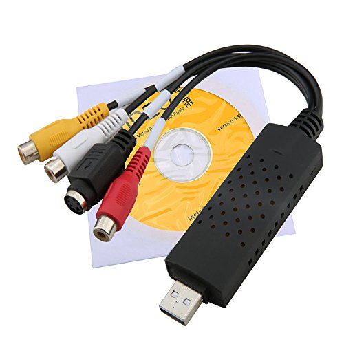 ranipobo DVD DVR Chip Video Capture USB 2.0 Konverter Adapter Kabel mit Stereo Audio HDTV VHS DVD RCA S-Video Eingang für PC Laptop - 5