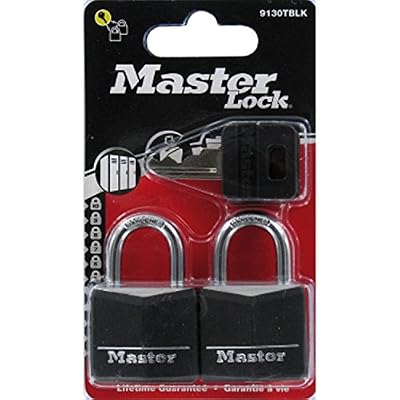 Master Lock Lot de 2 Cadenas pour vestiaire, malle, armoire, 30mm, serrure à clé, couverture vinyle, 2 clés identiques