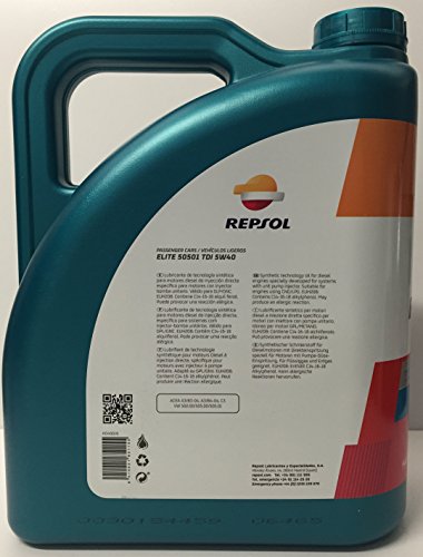 ACEITE MOTOR REPSOL ELITE TDI 50501 5W-40 10 LITROS