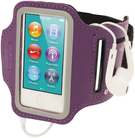 igadgitz U2135 Sports Armband für Apple iPod Nano 7. Generation 16GB 7G Oberarm Tasche - Lila
