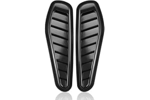 ZHUODINGSEN 2 Pcs EntréE D'Air Universel DéCorative De Capot De Voiture Couvercle D'Admission D'Air Voiture DéCoratif Capot De Scoop,Noir