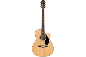 Fender CC-60SCE, Guitare Electro Acoustique Concert, Naturel, Inclus des Cours Virtuels Gratuits sur Fender Play