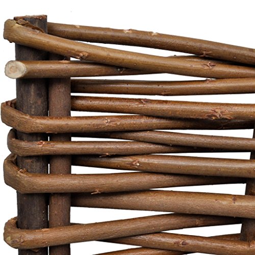 vidaXL Weidenzaun Beeteinfassung Weidezaun Beetumrandung Palisade Sichtschutzzaun Zaun - 3