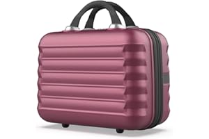 NUMADA - Neceser Viaje Grande Rígido ABS Upfly (31x31x17cm) de 11L de Capacidad con Goma Elástica Trasera para Adaptarlo a la Maleta y Asa para Transporte | Burdeos