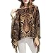 Produktbild C-Oral Damen Warm Kaschmir Poncho Cape Schal für Herbst Winter, hochwertig Gestrickte Umhang Stola mit Ärmel