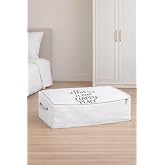 İpli Baskılı Yorgan Yastık Kıyafet Hurcu D&uuml;zenleyici Organizer Hur&ccedil; (Baza Altı 65 x 30 x 20)
