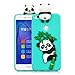Produktbild Everainy Huawei P8 Lite 2017 Silikon Hülle Ultra Slim 3D Panda Muster Ultradünn Hüllen Handyhülle Gummi Case Huawei P8 Lite 2017 Schutzhülle Stoßfest TPU Gel Stoßstange Cover (Grün/Hellblau)