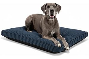 MH Home Dog Bed With Removeable Washable Cover, Pet Cat Beds Cushion Mattress, Soft Warm Dog Mat Pad For Dogs (Extra Large 80 x 120 cm, Tweed)