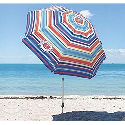 Tommy Bahama - Parasol à rayures - 2,1 mètres